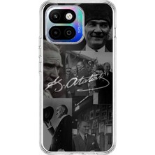 TechTree General Mobile Gm 26 One 5g Uyumlu Kemal Atatürk Imza Baskılı Silikon Kılıf