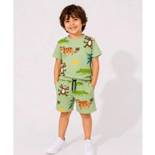 Dereff Animal Desen Şortlu Takım 7-8 Yaş
