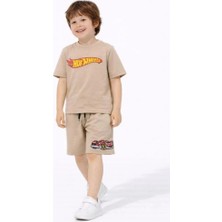 Dereff Hotwheels Şortlu Takım (Kahverengi) 7-8 Yaş