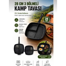 Taç 3 Bölmeli Döküm Tava 28 cm