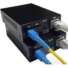 Teldata Medıa Converter Sıngle Mode 10-100-1000 3 Km Only Sc-Sx Tx-A-B-Kıtset