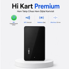 Hbb-K Hi Kart Premium Siyah Dijital Kartvizit Takip Cihazı Ios Uyumlu Suya Dayanıklı
