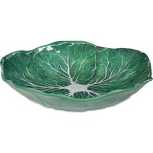Baci Milano Botanica Çiçek Desenli Melamin Yeşil Salata Kasesi 34 cm