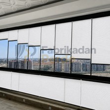 Fabrikadan Perde Esperanza Katlanabilir Plise Perde Cam Balkon ve PVC Pencere Beyaz 50 x 100 cm'ye Kadar Özel Ölçü