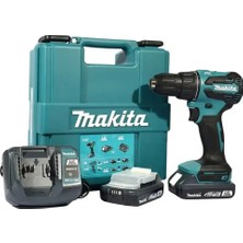 Makita DHP490WVE Akülü Darbeli Matkap Vidalama 18VOLT-2,0AH (Çift Akülü)