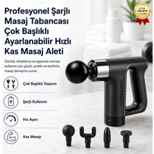 Hızlı Store Profesyonel Şarjlı Masaj Tabancası Çok Başlıklı Ayarlanabilir Hızlı Kas Masaj Aleti
