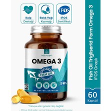 Naturagen Omega-3 Fish Oil 1200 mg 60 Softgel Balık Yağı | IFOS Onaylı | Gluten Free | Takviye Edici Gıda