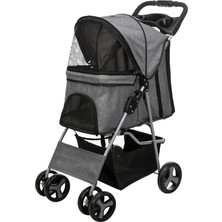 Trixie Köpek ve Kedi Arabası 47x100x80cm Gri 4 Tekerlekli