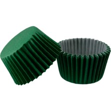 Tahtakale Toptancı Kek Kalıbı Pet Kapsül 52X45 mm Kağıt Cupcake Kalıbı (100 Adet)  Yeşil