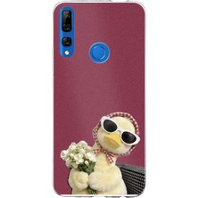 TechTree Honor 9x Uyumlu Çiçekli Ördek Baskılı Silikon Kılıf