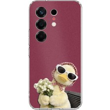 TechTree Tecno Camon 50 4g Uyumlu Çiçekli Ördek Baskılı Silikon Kılıf