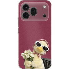 TechTree Honor 600 Pro Uyumlu Çiçekli Ördek Baskılı Silikon Kılıf