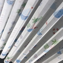 Rendecioğlutekstil Tül Perde Brillant Marka Çocuk Odası Tülleri 250 x 260 Denizci-Mavi