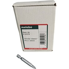 Metabo Ph2 x 25 mm Bits Uç 100 Adet