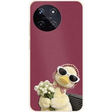 TechTree Realme 11 4g Uyumlu Çiçekli Ördek Baskılı Silikon Kılıf