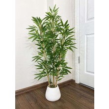 140 cm Yapay Bambu Spiral Beton Saksıda