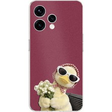 TechTree Oppo Reno 15 - Reno 15F Uyumlu Çiçekli Ördek Baskılı Silikon Kılıf