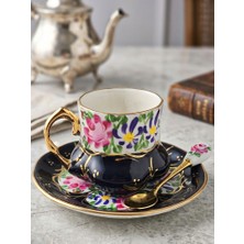 Manushum Handmade Double Saray Fincan-Siyah 1 Adet