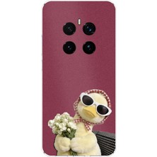 TechTree Honor Magic 7 Pro Uyumlu Çiçekli Ördek Baskılı Silikon Kılıf