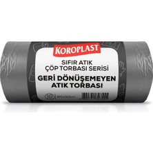 Koroplast Geri Dönüşemeyen Atıklar Çöp Torbası 10'lu 80×110 Cm, Yırtılmaz &amp; Sızdırma