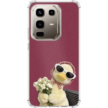 TechTree Infinix Note 50 Pro Uyumlu Çiçekli Ördek Baskılı Silikon Kılıf