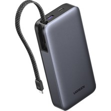 Ugreen Nexode 20.000 Mah 45W Dahili Kablolu Hızlı Şarj Powerbank, 55988B