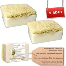 Doğal Kabak Lifli Keçi Sütü Sabunu 120 gr x 2 Adet Tüm Cilt Tipleri Için Nemlendirici ve Yeni