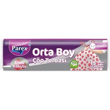 Büzgülü Çöp Torbası Çilek Kokulu Orta Boy