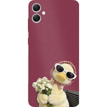 TechTree Samsung Galaxy A05 Uyumlu Çiçekli Ördek Baskılı Silikon Kılıf
