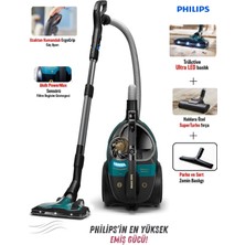 Philips Turbo Başlıklı Marathon Ultimate Toz Torbasız Elektrikli Süpürge, En Yüksek Emiş Gücü 899 W, Powercyclone 10, Triactive Ultra LED Başlık
