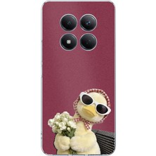 TechTree Redmi Note 15 Pro 5g Uyumlu Çiçekli Ördek Baskılı Silikon Kılıf