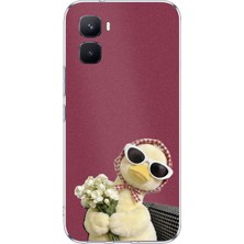 TechTree Infinix Gt 50 Pro Uyumlu Çiçekli Ördek Baskılı Silikon Kılıf
