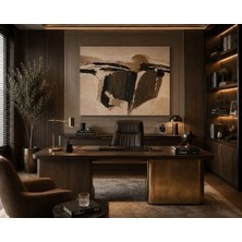 Sennight Kanvas Tablo Soyut Bej Kahve Modern Minimalist Çerçevesiz Dekoratif Duvar Tablosu Salon Ofis Yatak Odası Antre