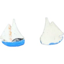 Tahtakale Toptancı Polyester Dekoratif Mini Sevimli Yelkenli Tekne Objesi 3 cm (100 Adet)