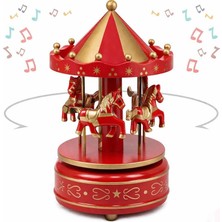 Atlı Karınca Müzik Kutusu, 17CM x 10CM - Kırmızı