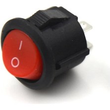Yuvarlak 2 Pin Anahtar Rocker Switch Mini Buton Kırmızı Aç Kapa