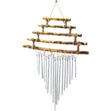 Bambu 5 Katlı Metal Rüzgar Çanı