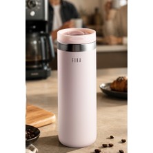 Neoflam Fika Tauko Sızdırmaz Kolay Sökülebilir Temizlenebilir Patentli Kapak Çelik Bardak Termos 470 ml -Pembe