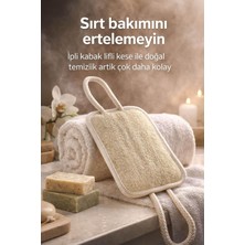 Kabak Lifli Ipli Kare Vücut Kesesi, Doğal EKSFOLIASYON,%100 Bitkisel Kabak Lifi