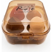 Roesa Rose Cosmetics 4'lü Makyaj Süngeri Seti - Profesyonel Fondöten ve Kapatıcı Uygulama Süng