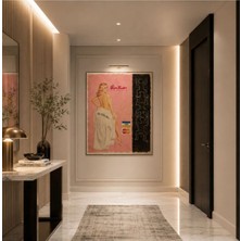 Sennight Kanvas Tablo Pembe Retro Kadın - Vintage Pop Art Fashion Duvar Dekoru, Modern Chic Salon, Yatak Odası ve Antre
