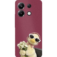 TechTree Poco X6 Pro Uyumlu Çiçekli Ördek Baskılı Silikon Kılıf