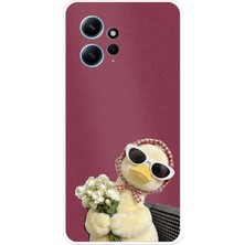 TechTree Redmi Note 12 4g Uyumlu Çiçekli Ördek Baskılı Silikon Kılıf