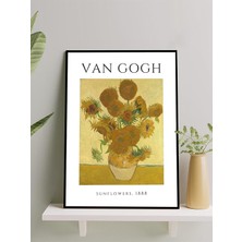 Van Gogh, Sunflowers, Ayçiçekleri, Empresyonizm Sanatsal Çerçeveli Tablo - Çerçeveli Poster