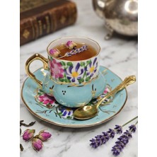 Manushum Handmade Double Saray Fincan-Mint 1 Adet