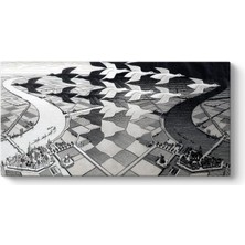 Mc Escher - Gece ve Gündüz Tablosu 160 x 80