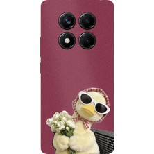 TechTree Redmi Note 14 Pro 5g Uyumlu Çiçekli Ördek Baskılı Silikon Kılıf