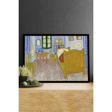 (PSTER14606) Arlesteki Yatak Odası - Van Gogh Sanatsal Çerçeveli Tablo 50 x 70