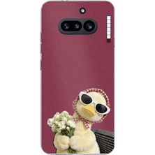 TechTree Nothing Phone (4A) Uyumlu Çiçekli Ördek Baskılı Silikon Kılıf