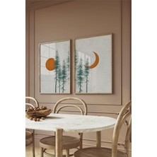 512 Store Bohem Ikili Poster - Çerçevesiz Poster 20 x 30 Turuncu